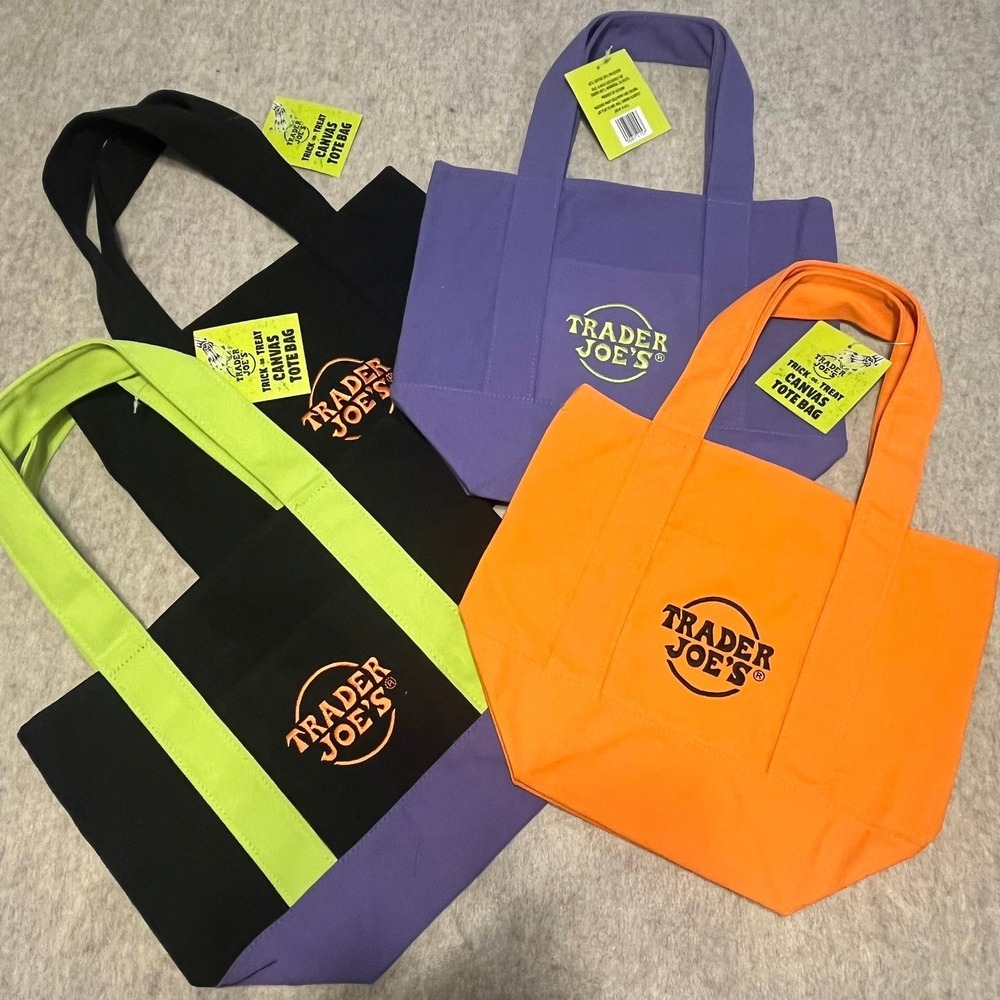 Trader Joe's Halloween Mini Reusable Tote 2025 Canvas Eco Grocery Bag